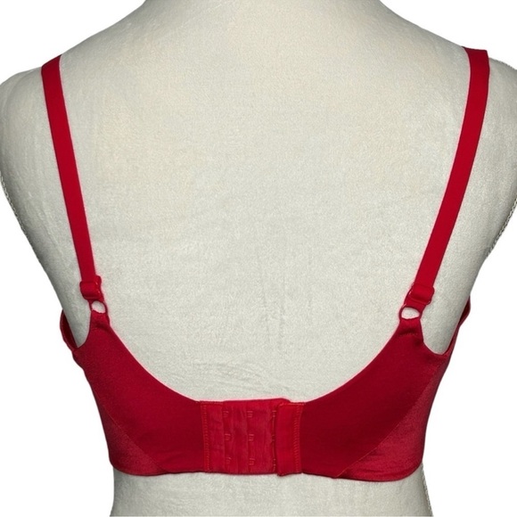 VICTORIA’S SECRET Push-Up bra Plunge Padded Underwire Red Size 36DD/36E - Picture 6 of 11